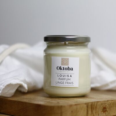 LOUISA Candle - Fresh Linen Scent - Size S