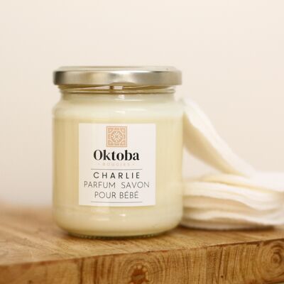 Vela CHARLIE - Aroma Jabón Bebé - Talla S