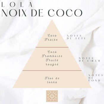Bougie LOLA - Parfum Noix de Coco - Taille L 2