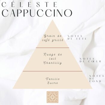 Bougie CELESTE - Parfum Cappuccino - Taille L 2