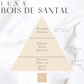 Bougie LUNA - Parfum Bois de Santal - Taille M 2