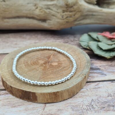 Bracelet argent 925 - Perles 3mm