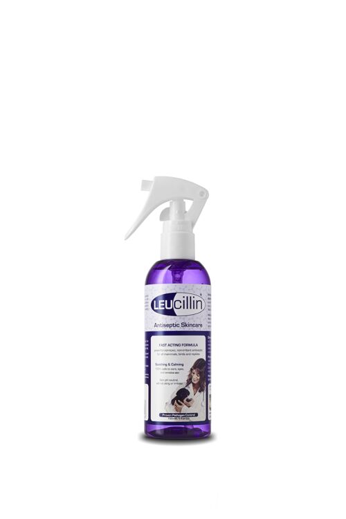 Leucillin Natural Antiseptic Spray | 150ml | Antibacterial, Antifungal & Antiviral | for Dogs, Cats and All Animals | for Itchy Skin and All Skin Care Health