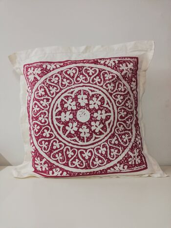 Housse de coussin SQUARE en coton fermeture d'hôtel 1