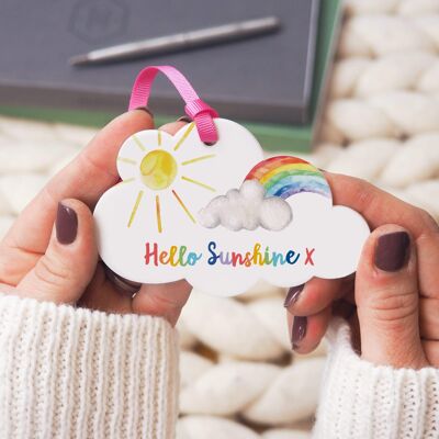 Hello Sunshine Rainbow Cloud Keepsake