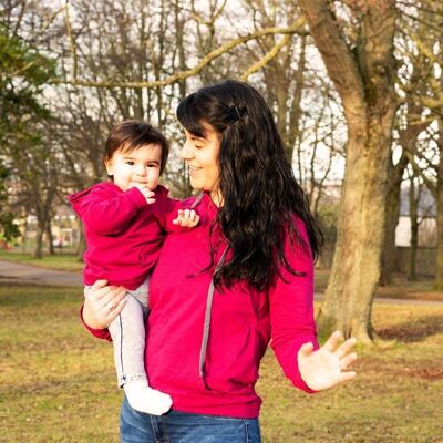 Sweat à capuche élégant pour enfant bordeaux