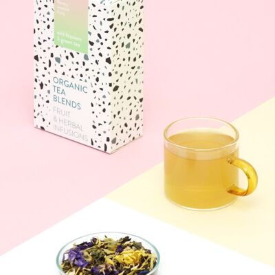 Tè biologico ai fiori selvatici e tè verde