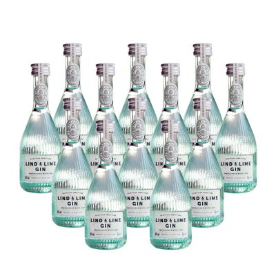 12 Pack of Miniatures - Lind & Lime Gin 5cl 44% ABV