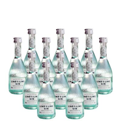12 Pack of Miniatures - Lind & Lime Gin 5cl 44% ABV