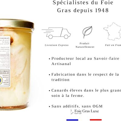 Confit de Canard du Sud-Ouest - 10 cuisses - 100% Landes FRANCE - SANS Conservateurs, SANS additifs, SANS OGM - 5 personnes (3,3 kg)