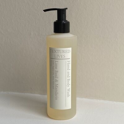 Hand and Body Wash Lime Basil and Mandarin with pump