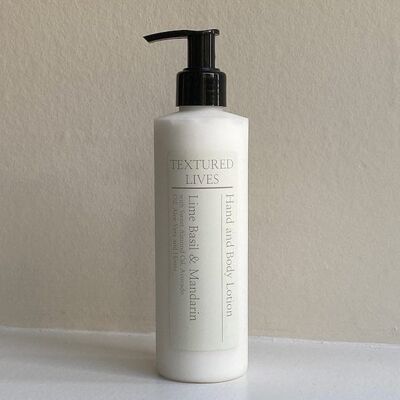 Hand and Body Lotion with hints of Lime ,Basil and Mandarin with Amond Oil , Avocado Oil  , Aloe vera and Honey . 250ml