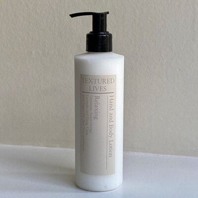 Hand and Body Lotion with Geranium , Sweet Orange , Lavender and Ylang Ylang with Argan oil ,Aloe vera and Honey . 250ml