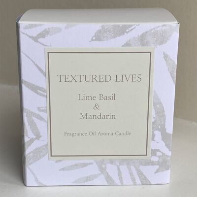 Lime Basil and Mandarin Candle 30cl Frosted with box
