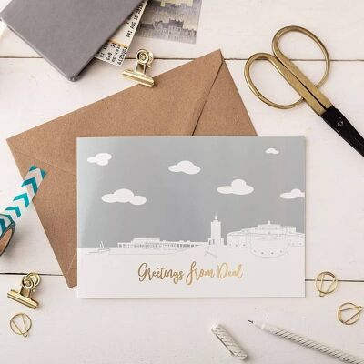 Deal Day Scene A5 Foil Greetings Card