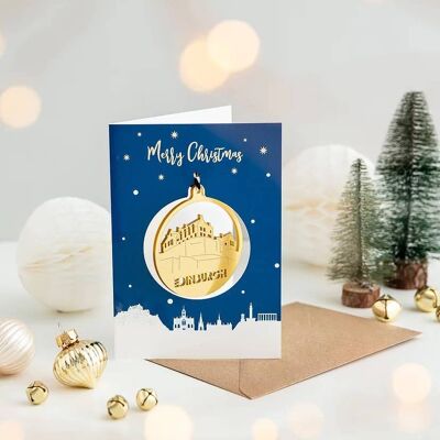 Edinburgh A6 Christmas Card and Decoration