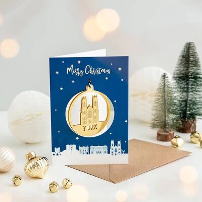York A6 Christmas Card and Decoration