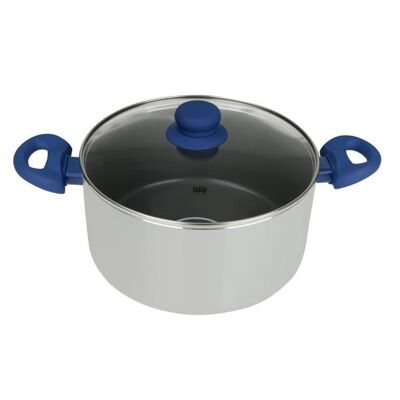 Pentola con dosaggio olio e coperchio Casseruola gustosa da 24 cm