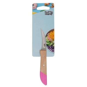 Couteau éplucheur manche bois 16 cm Tasty Green 2