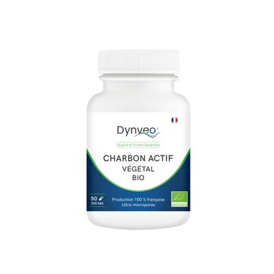 French ORGANIC vegetable ACTIVE CHARCOAL - 300mg / 90 capsules
