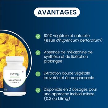 MELATONINE naturelle végétale - 1,9mg / 60 gélules 3