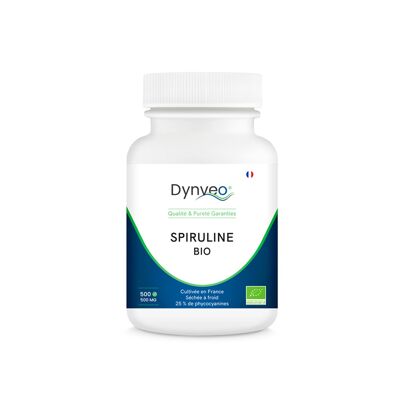 French ORGANIC SPIRULINA 500 tablets of 500 mg - titration > 25% phycocyanin