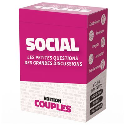 SOCIAL COUPLES - Jeu de Société pour Améliorer la Communication en Couple et Embellir sa Relation Amoureuse - Jeu de Couple
