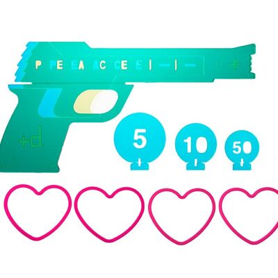 Pistolet Love & Peace - Bleu