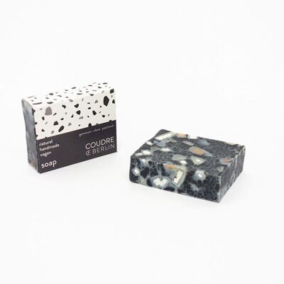 Handmade soap bar charcoal