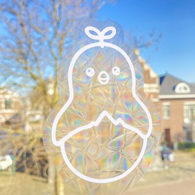 Easter Chick Suncatcher Sticker | Rainbow Maker Decal