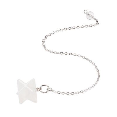 Merkaba Star Pendulum, Clear Quartz