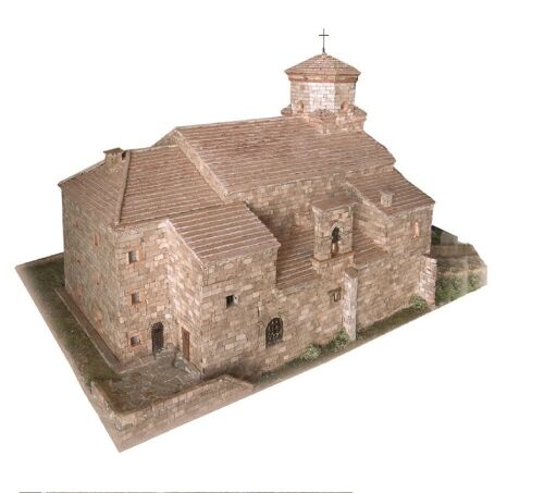 Bouwpakket 3D van het Heligdom van San Miguel de Aralar(Spanje)- Steen