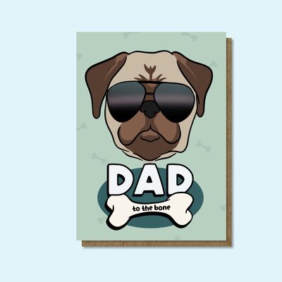 Vatertagskarte: Papa bis auf die Knochen