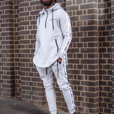 Grey Funnel Neck Panel Tracksuit Small