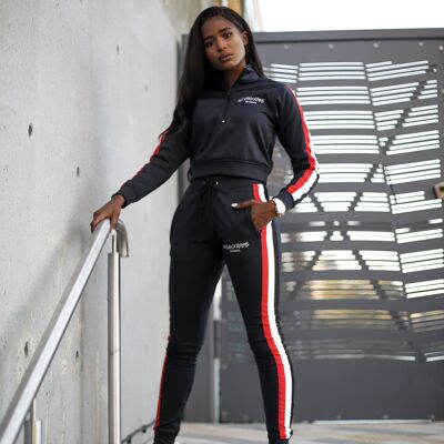 Black Soft Shell Poly Tracksuit Small