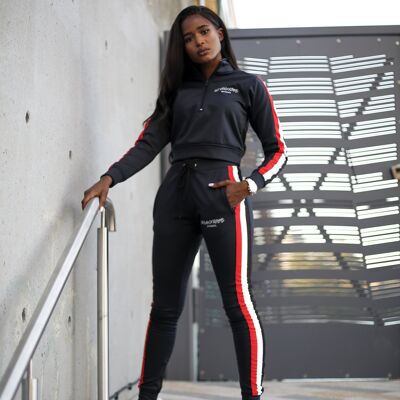 Black Soft Shell Poly Tracksuit Large