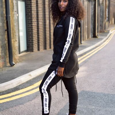 Black Panel Tracksuit Xsmall