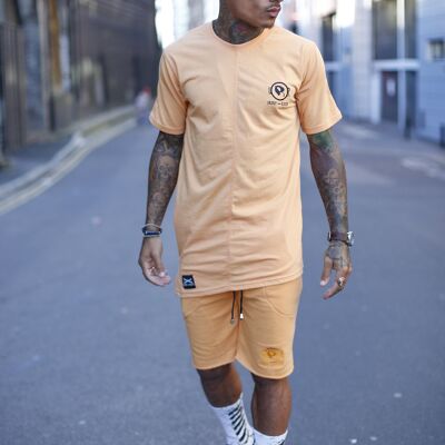 Salmon Slanted Longline T-shirt Medium