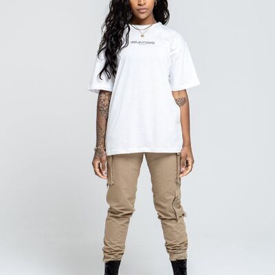 Wesentliches weißes übergroßes T-Shirt Xsmall