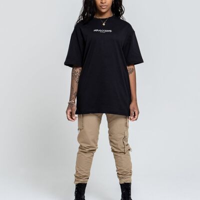 Essential Schwarzes Oversize-T-Shirt Klein