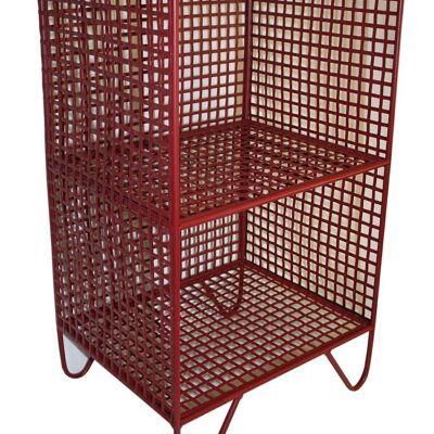 2 Tier Square Side Table Red