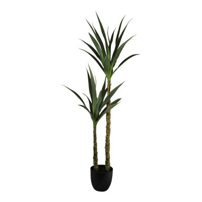 Yucca artificiale a doppio tronco, 120 cm