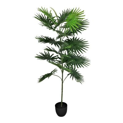 Palmier éventail artificiel avec 18 feuilles, 160cm