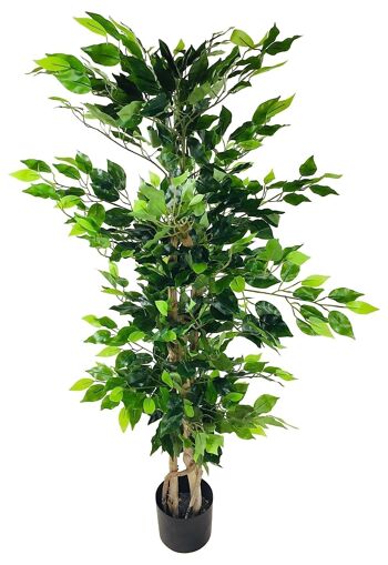 Ficus Artificiel avec Tronc Naturel 125cm 2