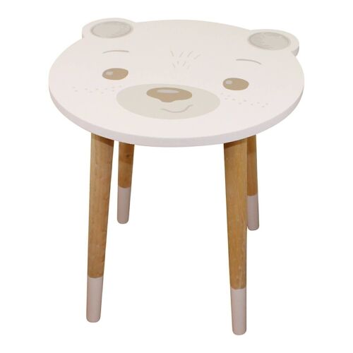 Baby Bear Wooden Side Table, Bear Design