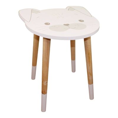 Table d'appoint en bois Baby Bear, motif lapin