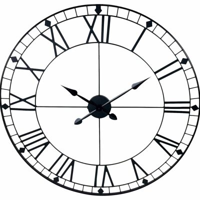 Black Roman Numeral Clock 88cm