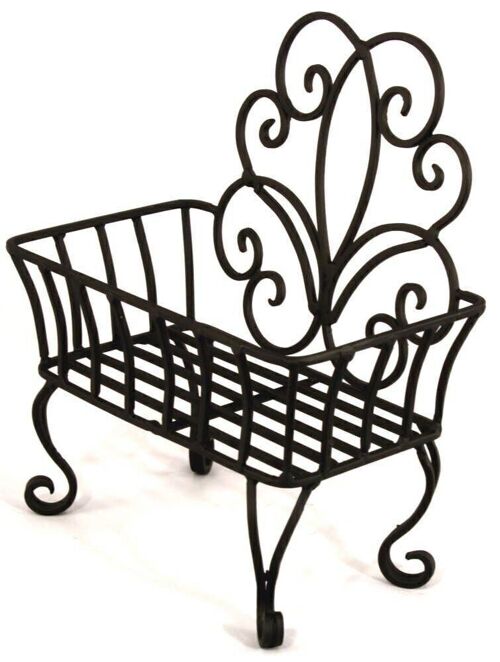 Black Scroll Soap Basket