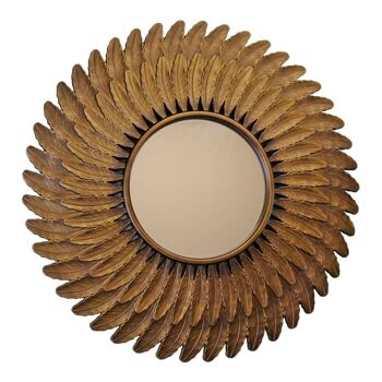Miroir Cadre Plume Effet Bronze 1