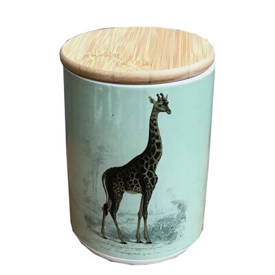 Contenitore in ceramica con giraffa
